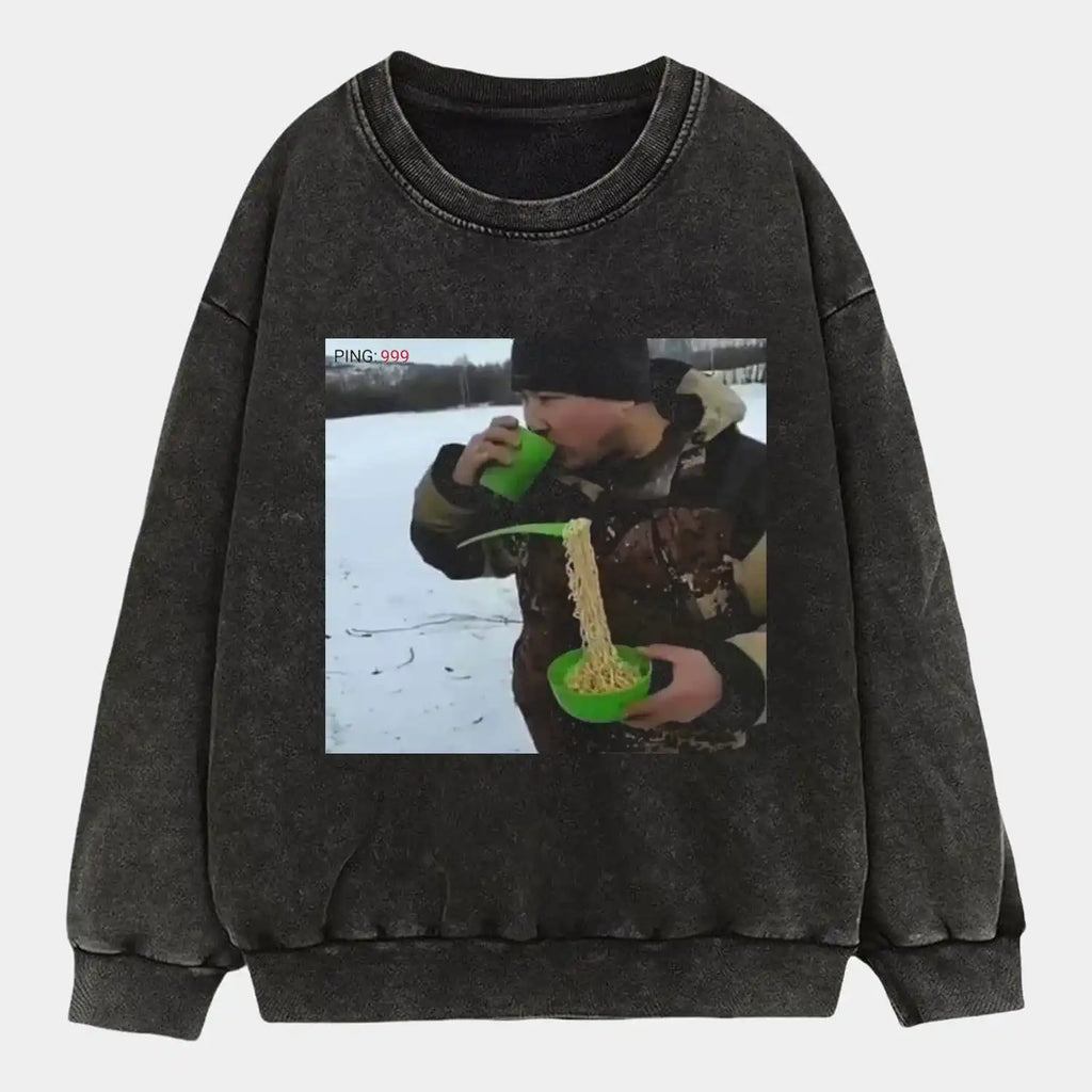 AQCHIC PING 999 WEAR Unisex Graphic Heavyweight Cotton Shirt