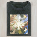 AQCHIC Pointing to the Middle Unisex Graphic Heavyweight Cotton Shirt