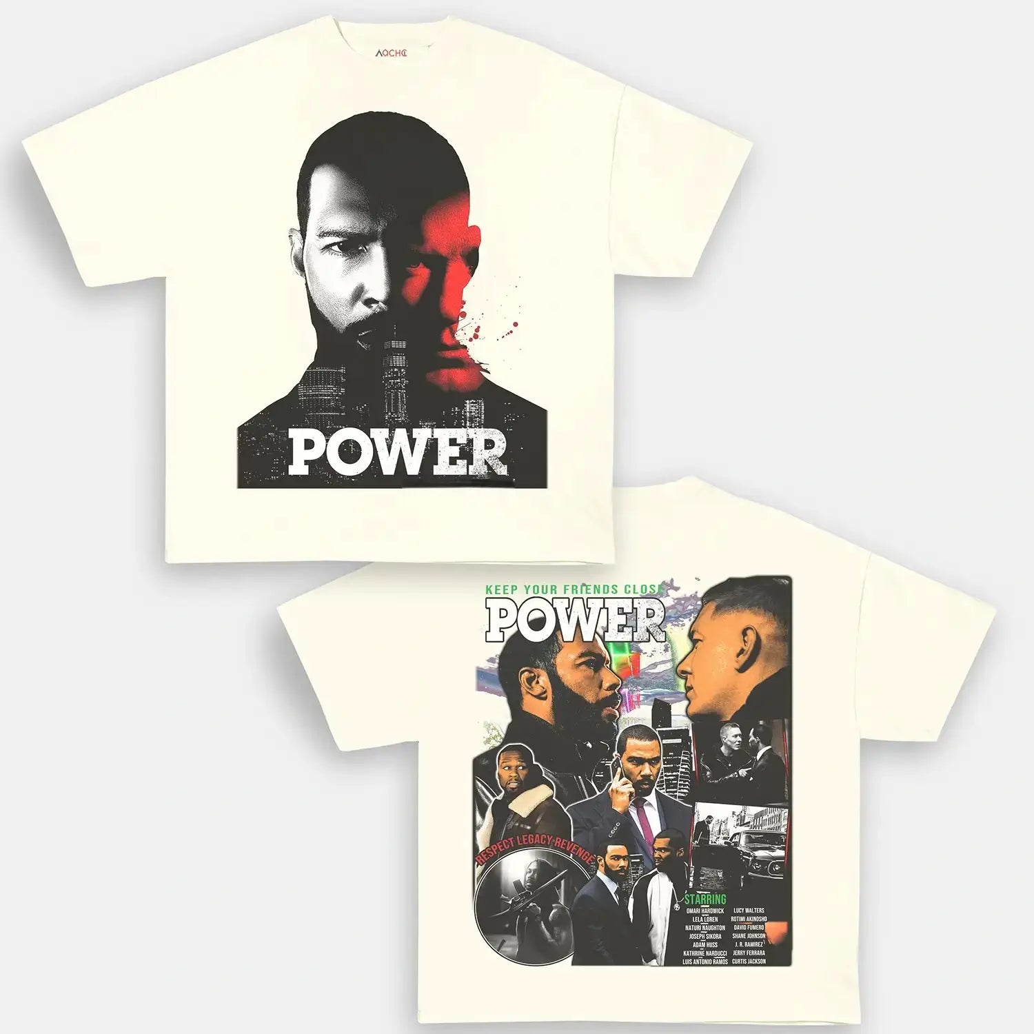 AQCHIC Power Unisex Graphic Heavyweight Cotton Shirt