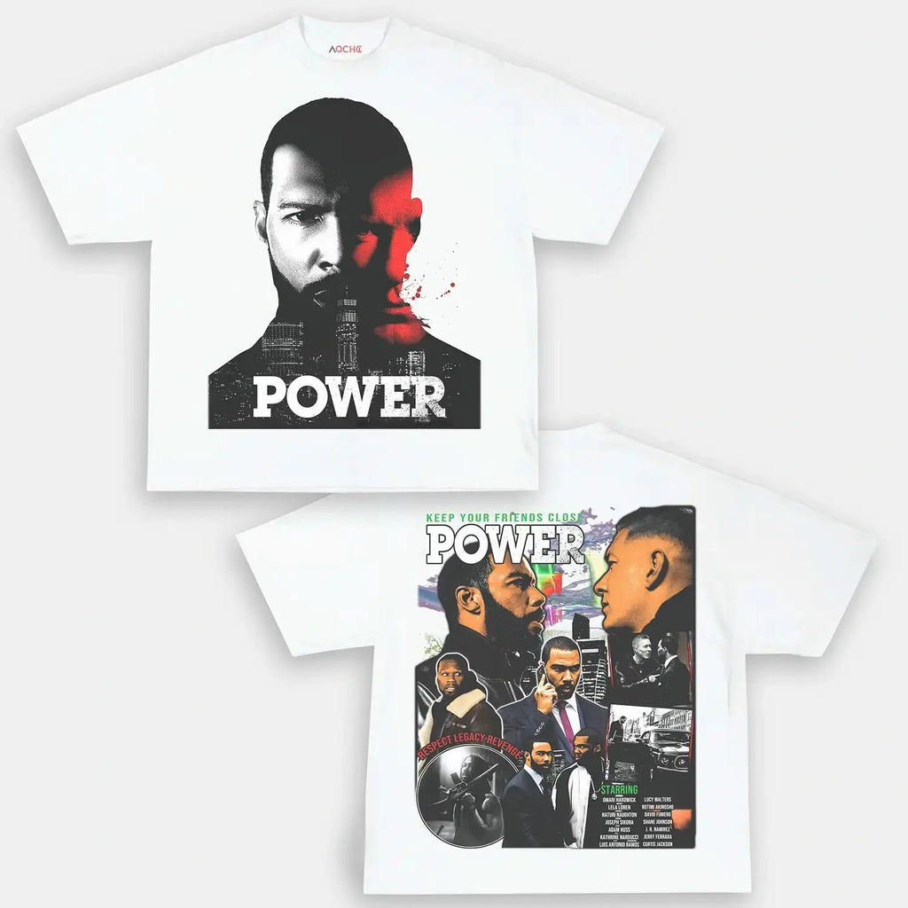 AQCHIC Power Unisex Graphic Heavyweight Cotton Shirt
