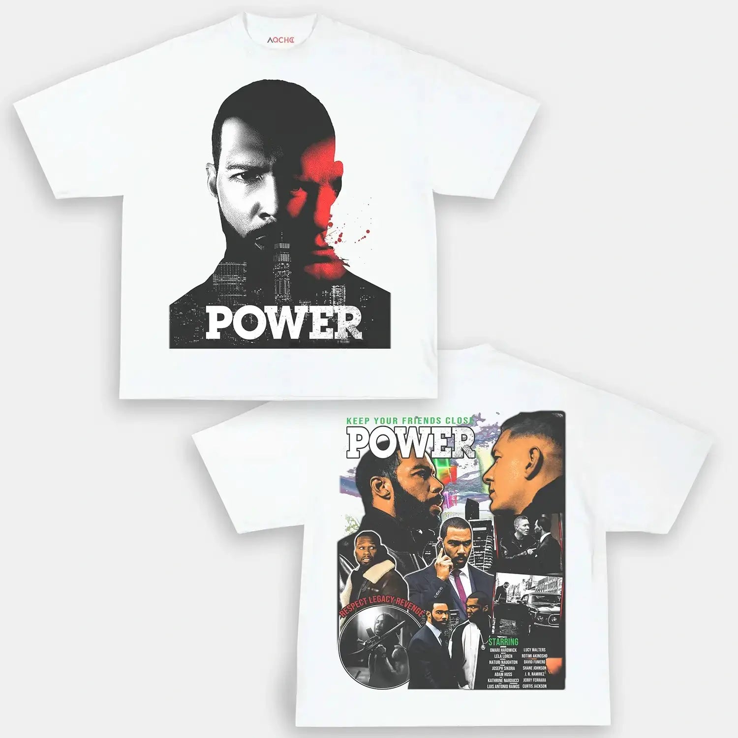 AQCHIC Power Unisex Graphic Heavyweight Cotton Shirt