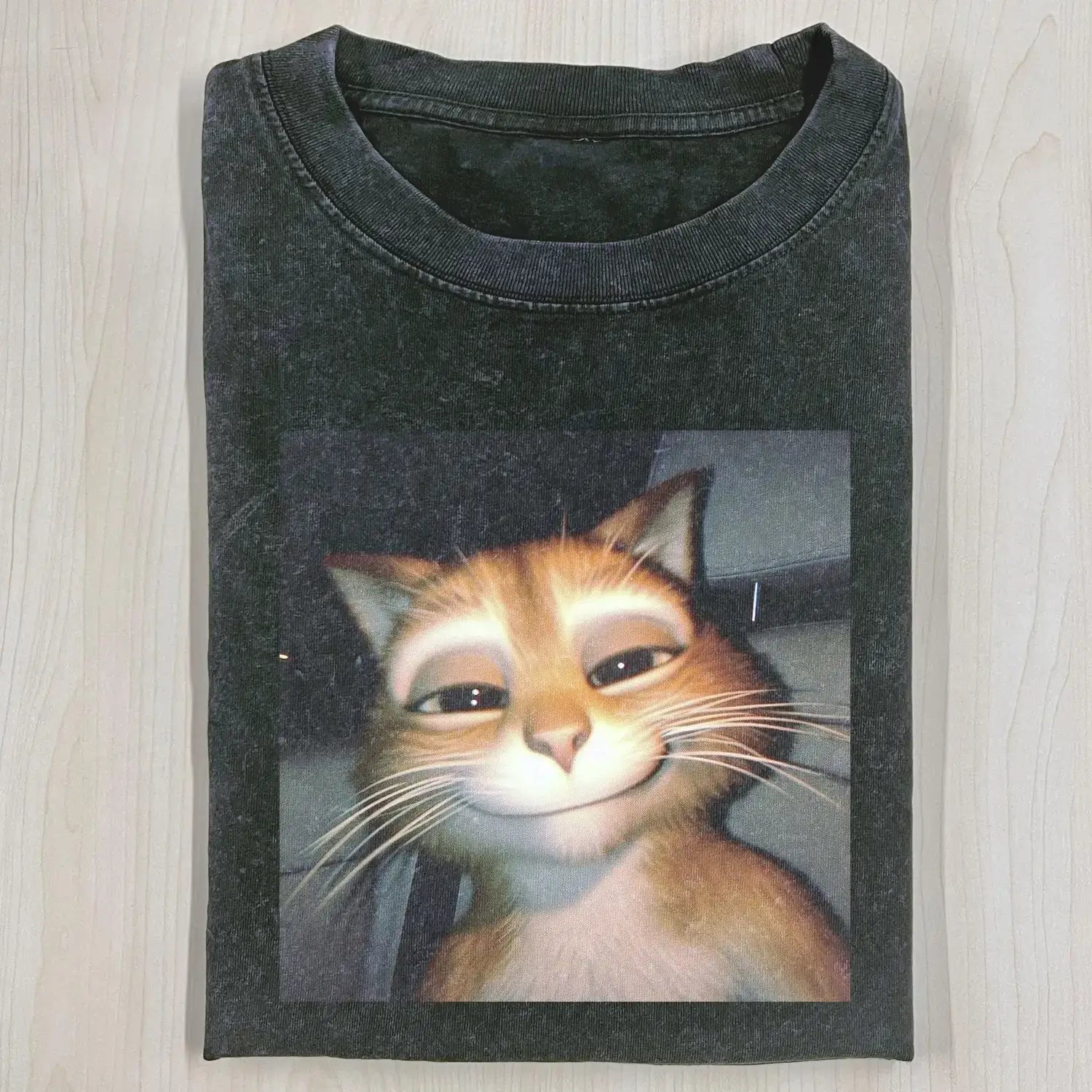 AQCHIC PUSS IN BOOTS 1.0 Unisex Graphic Heavyweight Cotton Shirt