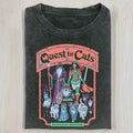 AQCHIC Quest for Cats Unisex Graphic Heavyweight Cotton Shirt