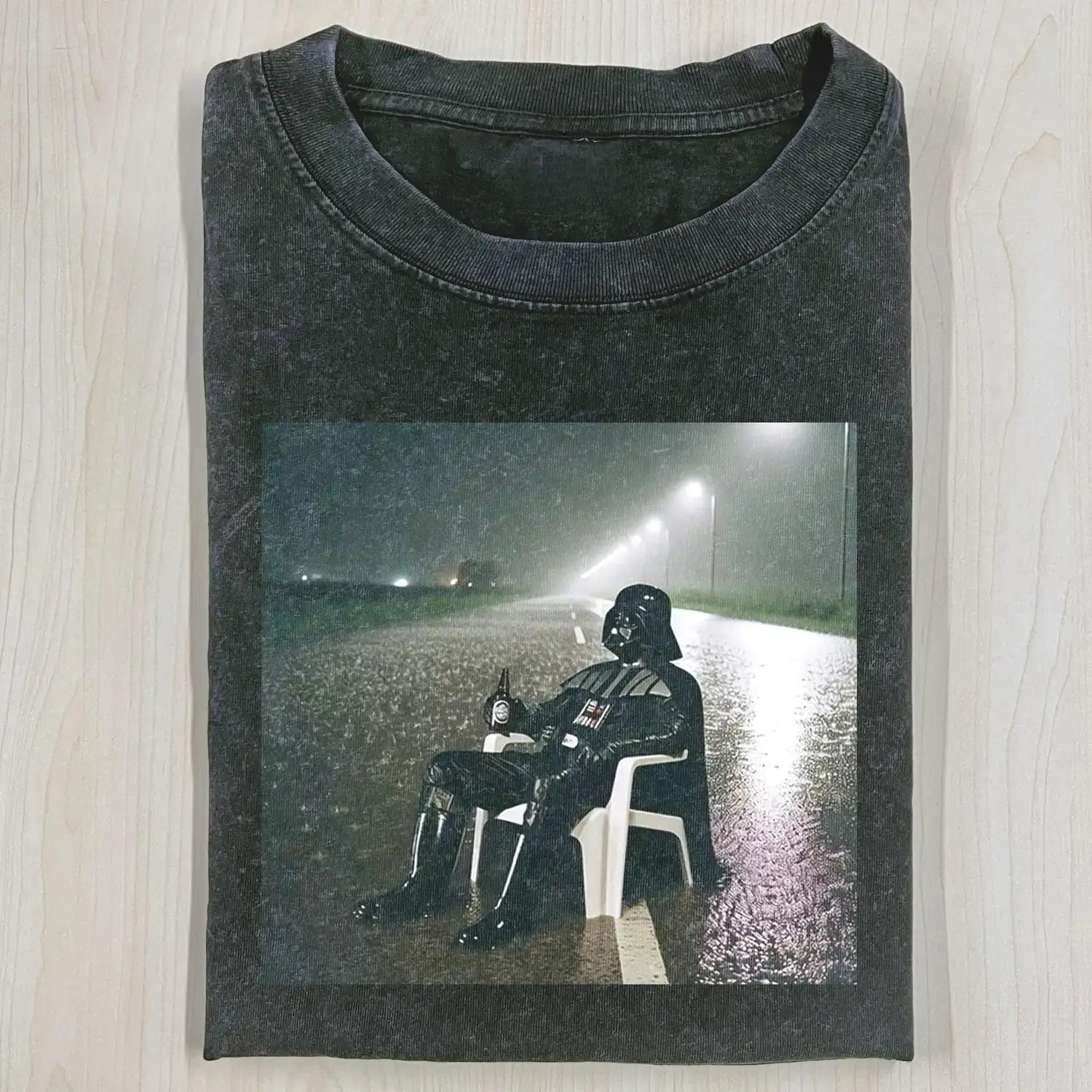 AQCHIC RAINY NIGHT 2.0 Unisex Graphic Heavyweight Cotton Shirt
