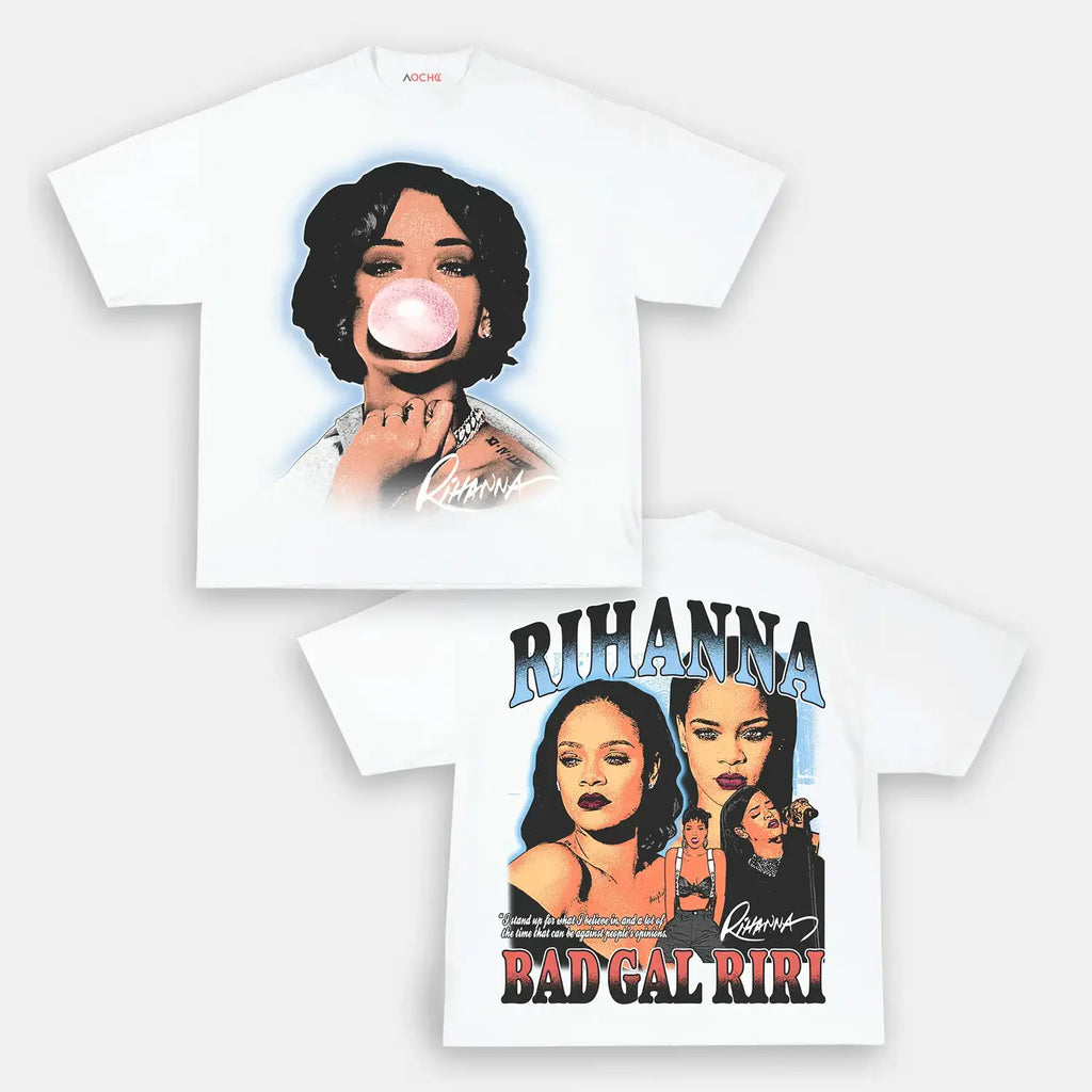 AQCHIC Rihanna Unisex Graphic Heavyweight Cotton Shirt