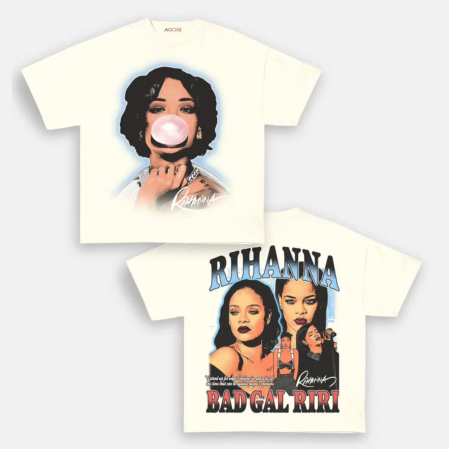 AQCHIC Rihanna Unisex Graphic Heavyweight Cotton Shirt