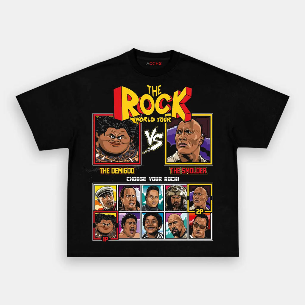 AQCHIC Rock World Unisex Graphic Heavyweight Cotton Shirt