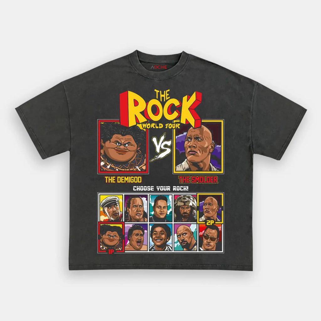 AQCHIC Rock World Unisex Graphic Heavyweight Cotton Shirt