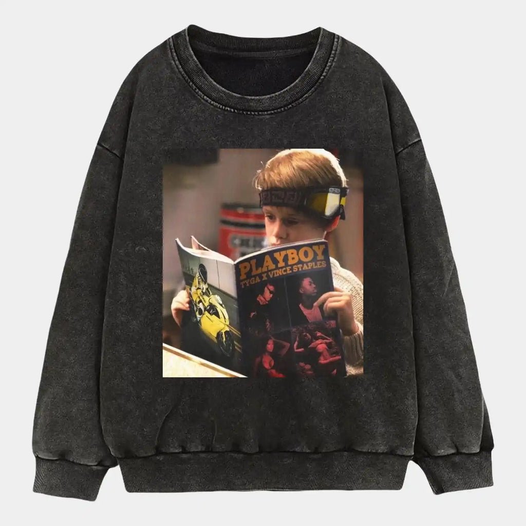 AQCHIC Reading Wear Unisex Graphic Heavyweight Cotton Shirt