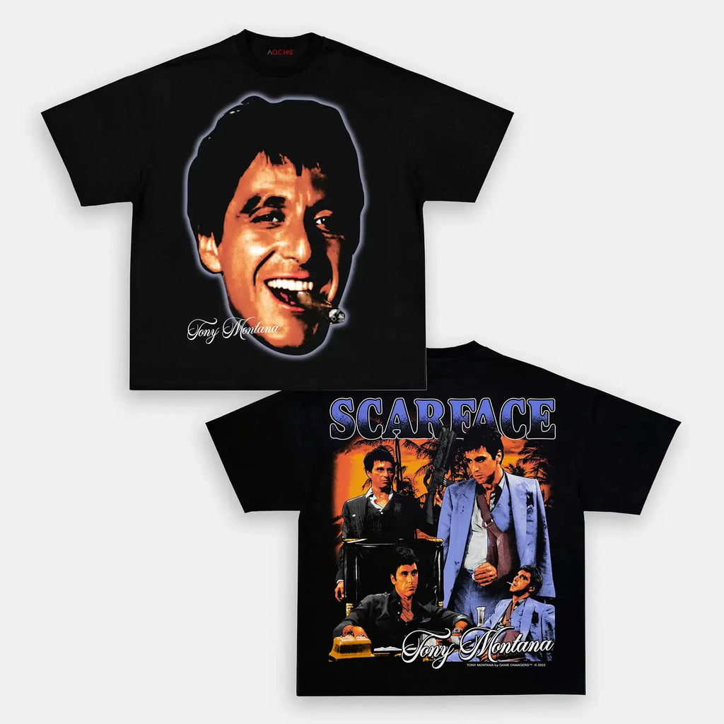 AQCHIC Scarface 2 Unisex Graphic Heavyweight Cotton Shirt