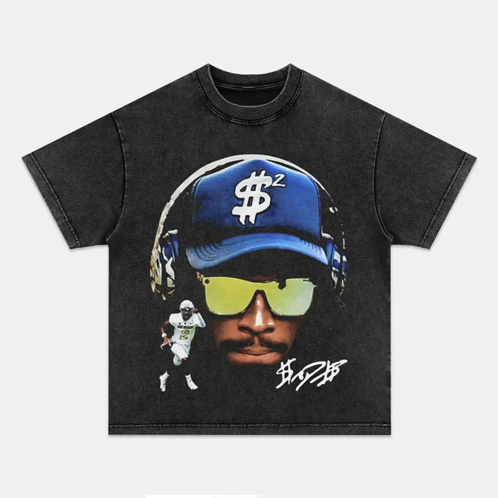 AQCHIC SHEDEUR SANDERS BIG FACE Unisex Graphic Heavyweight Cotton Shirt