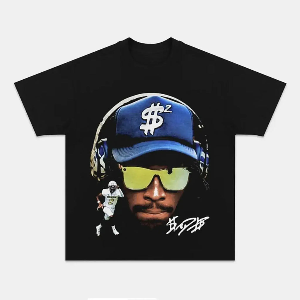 AQCHIC SHEDEUR SANDERS BIG FACE Unisex Graphic Heavyweight Cotton Shirt