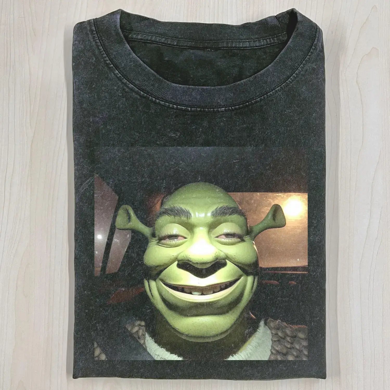 AQCHIC SHREK 4.0 Unisex Graphic Heavyweight Cotton Shirt