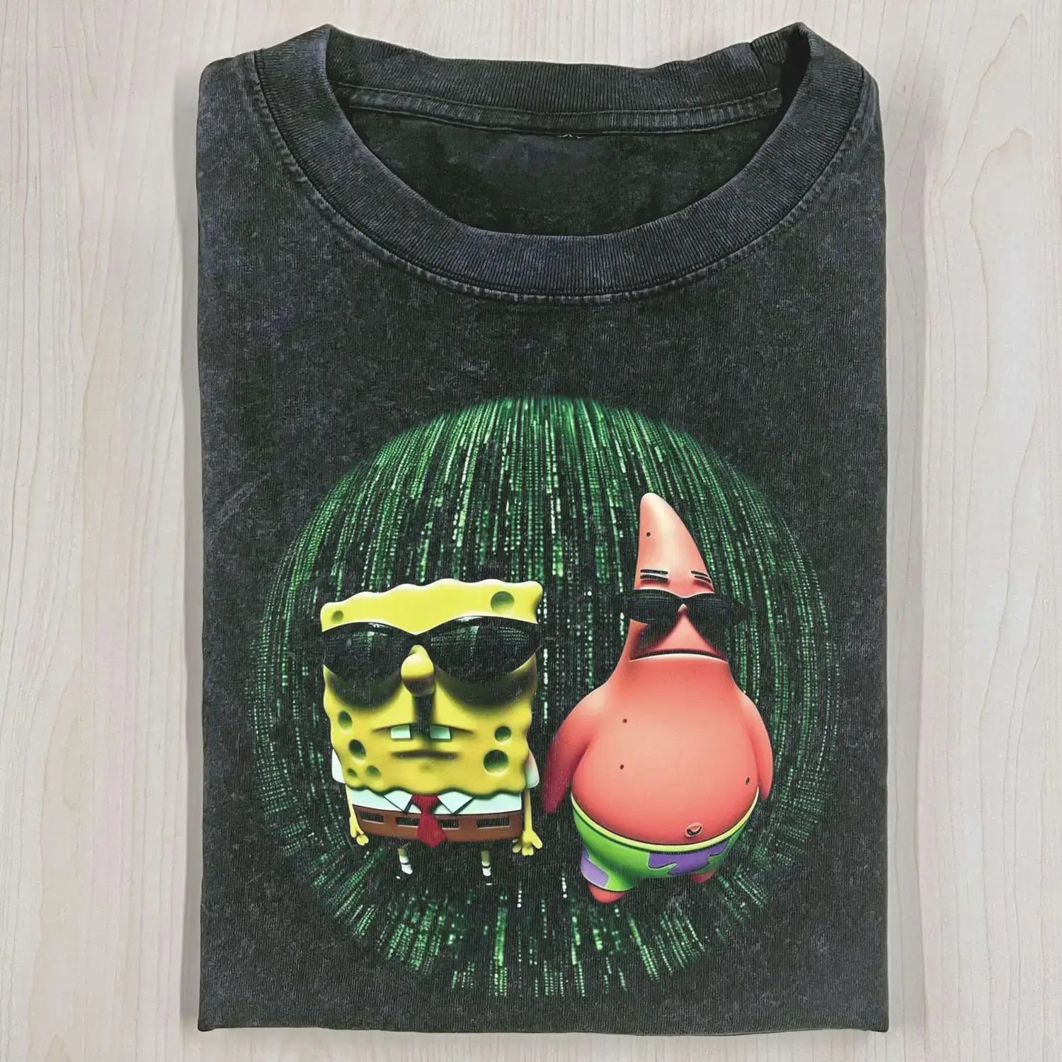 AQCHIC Spongebob Squarepants 2.0 Unisex Graphic Heavyweight Cotton Shirt