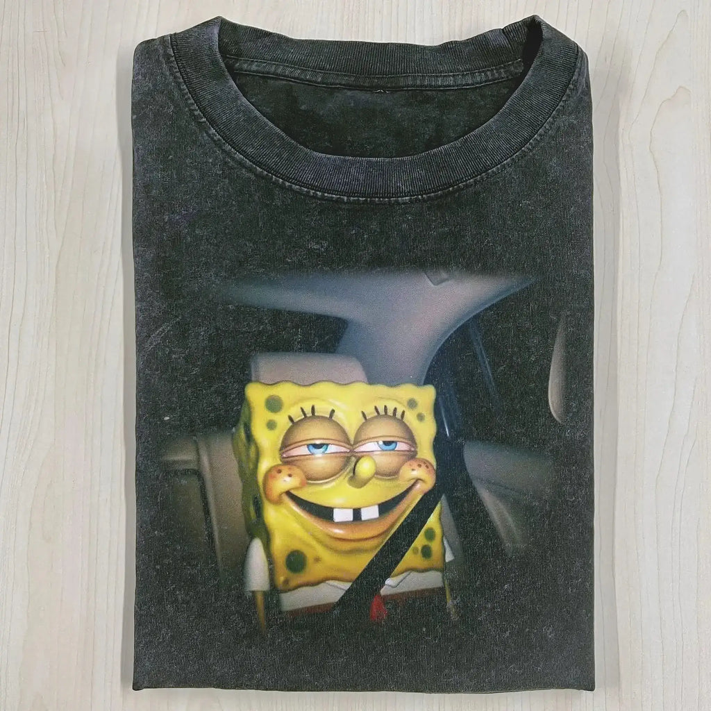 AQCHIC SPONGEBOB SQUAREPANTS 3.0 Unisex Graphic Heavyweight Cotton Shirt