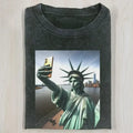AQCHIC Statue of Liberty 2.0 Unisex Graphic Heavyweight Cotton Shirt