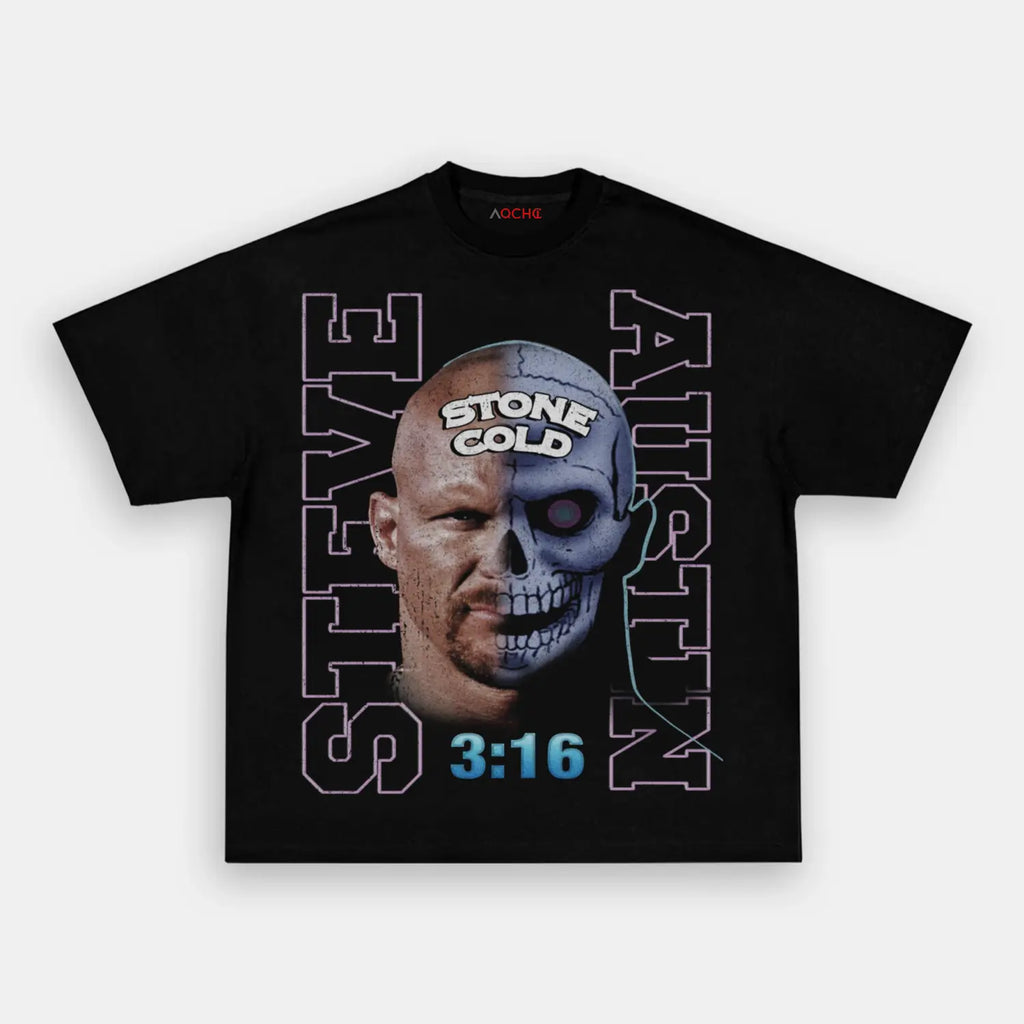 AQCHIC Steve Austin Unisex Graphic Heavyweight Cotton Shirt