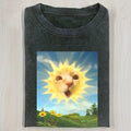 AQCHIC SUNSHINE CAT Unisex Graphic Heavyweight Cotton Shirt
