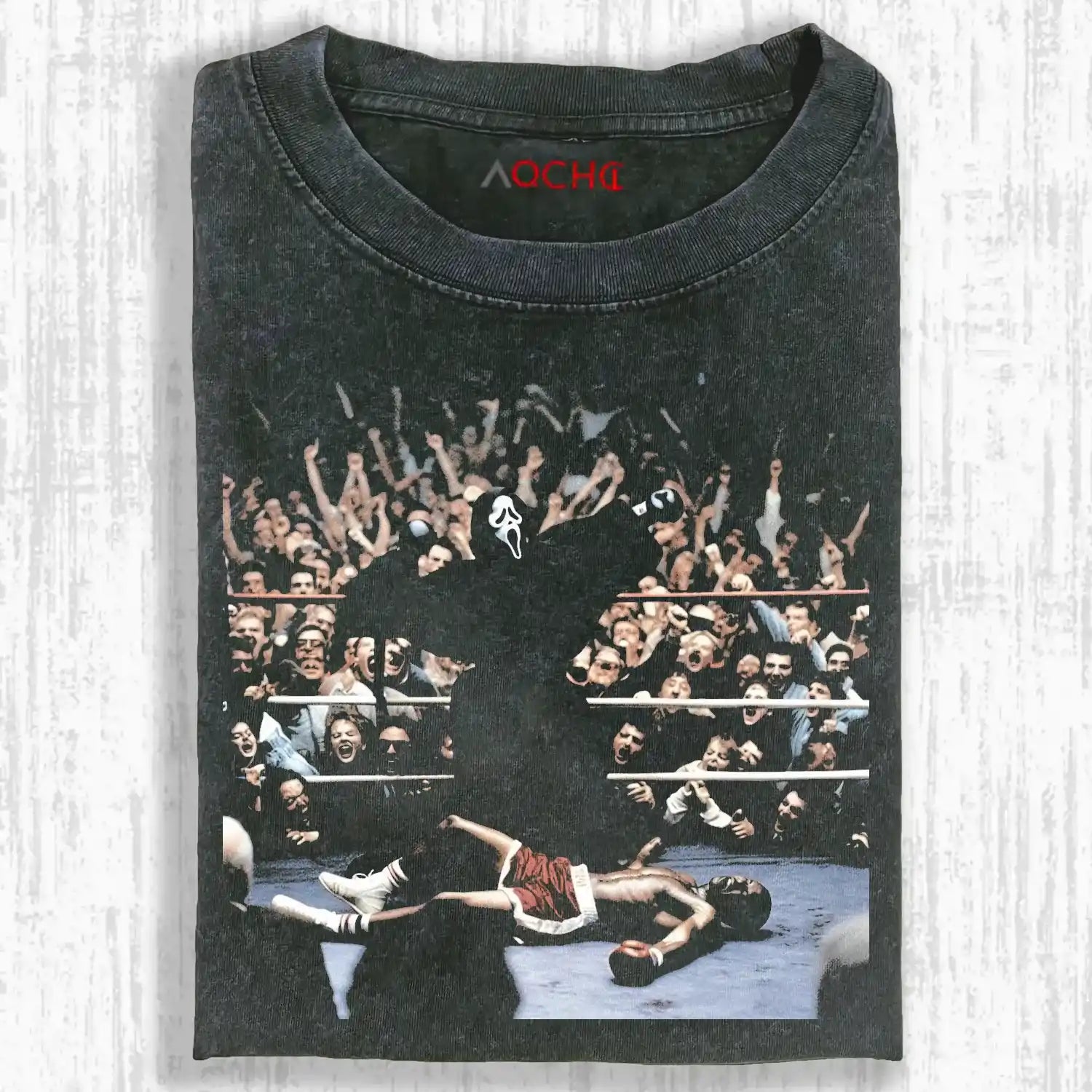 AQCHIC Scream Ghost Face Unisex Graphic Heavyweight Cotton Shirt