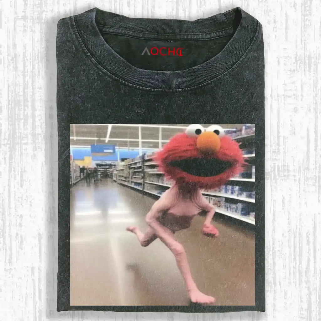 AQCHIC Sesame Street Funny Unisex Graphic Heavyweight Cotton Shirt