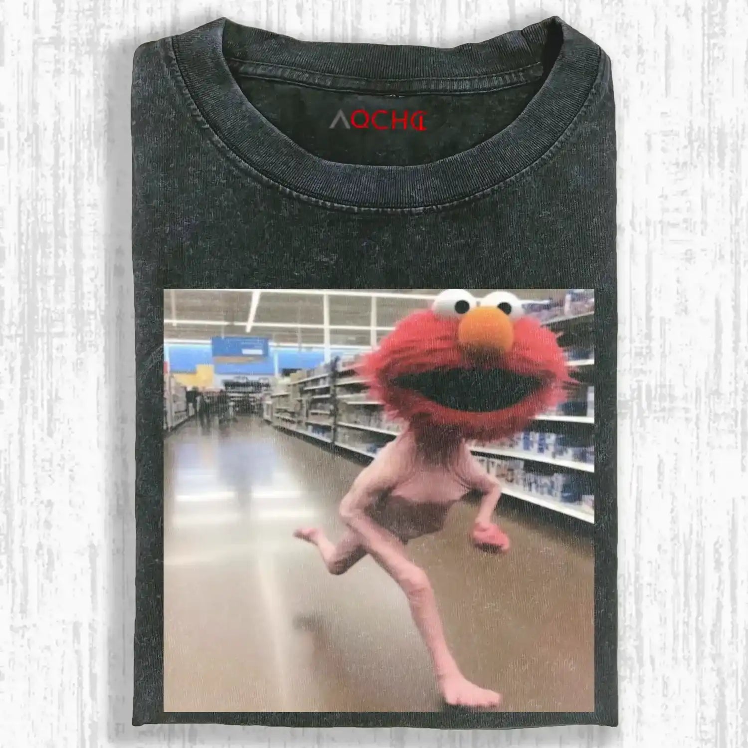 AQCHIC Sesame Street Funny Unisex Graphic Heavyweight Cotton Shirt
