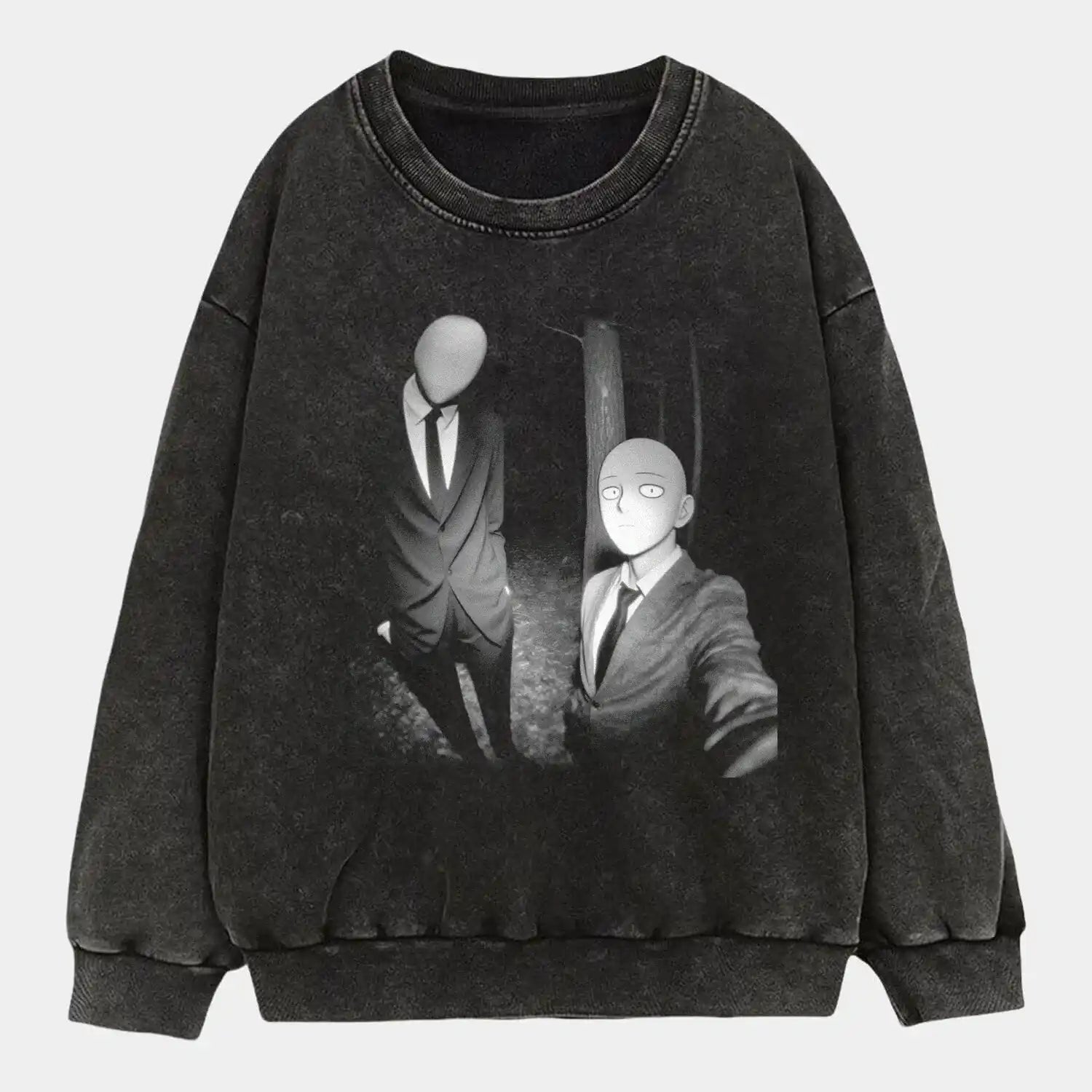 AQCHIC Slender Man & Saitama Unisex Graphic Heavyweight Cotton Shirt
