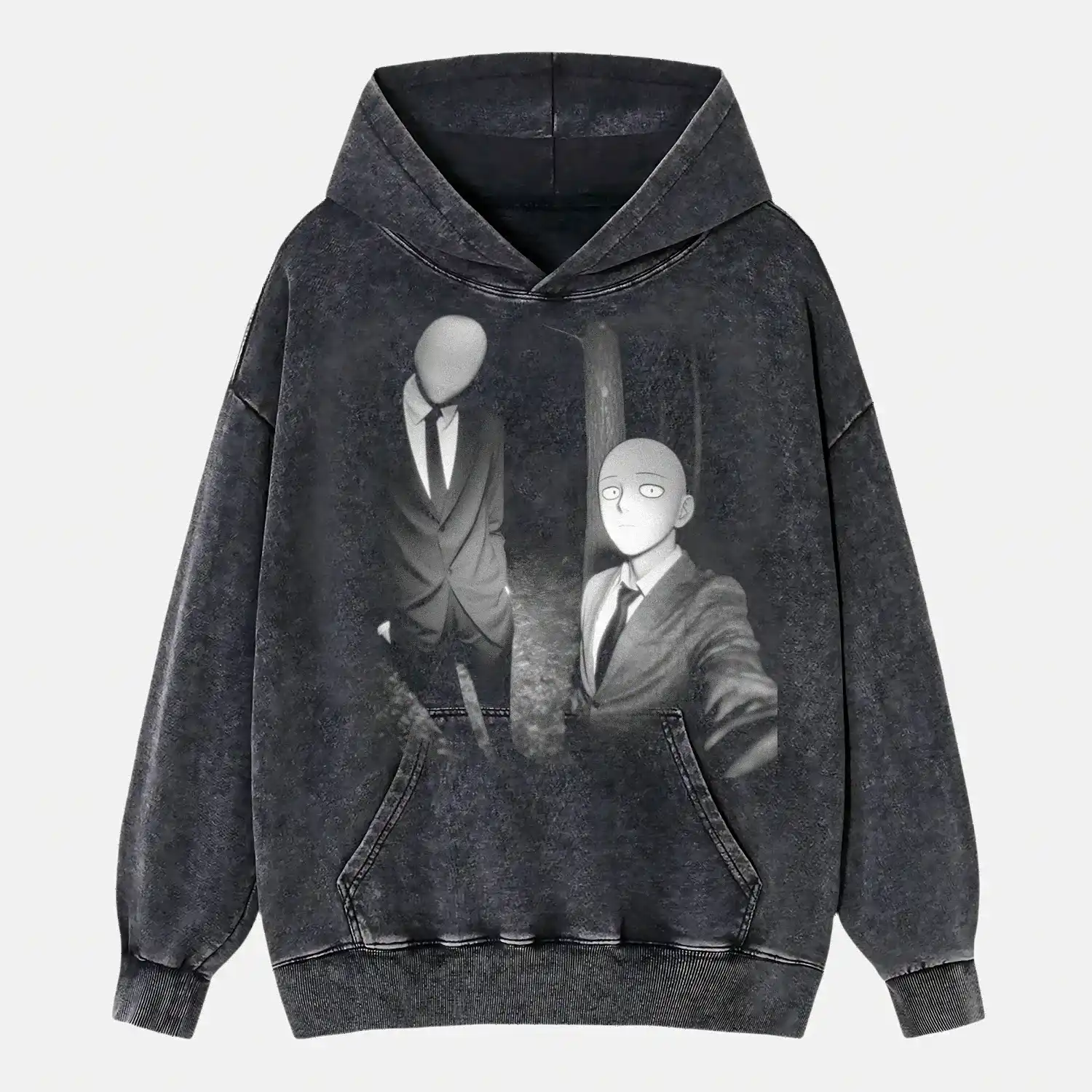 AQCHIC Slender Man & Saitama Unisex Graphic Heavyweight Cotton Shirt