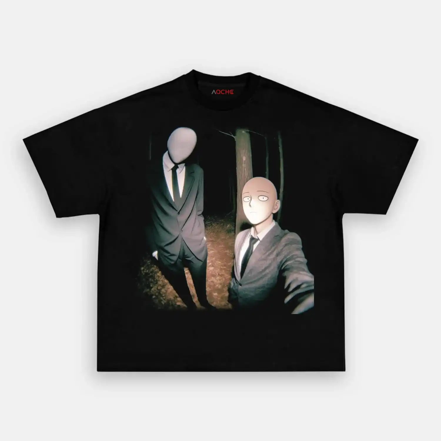 AQCHIC Slender Man & Saitama WEAR Unisex Graphic Heavyweight Cotton Shirt