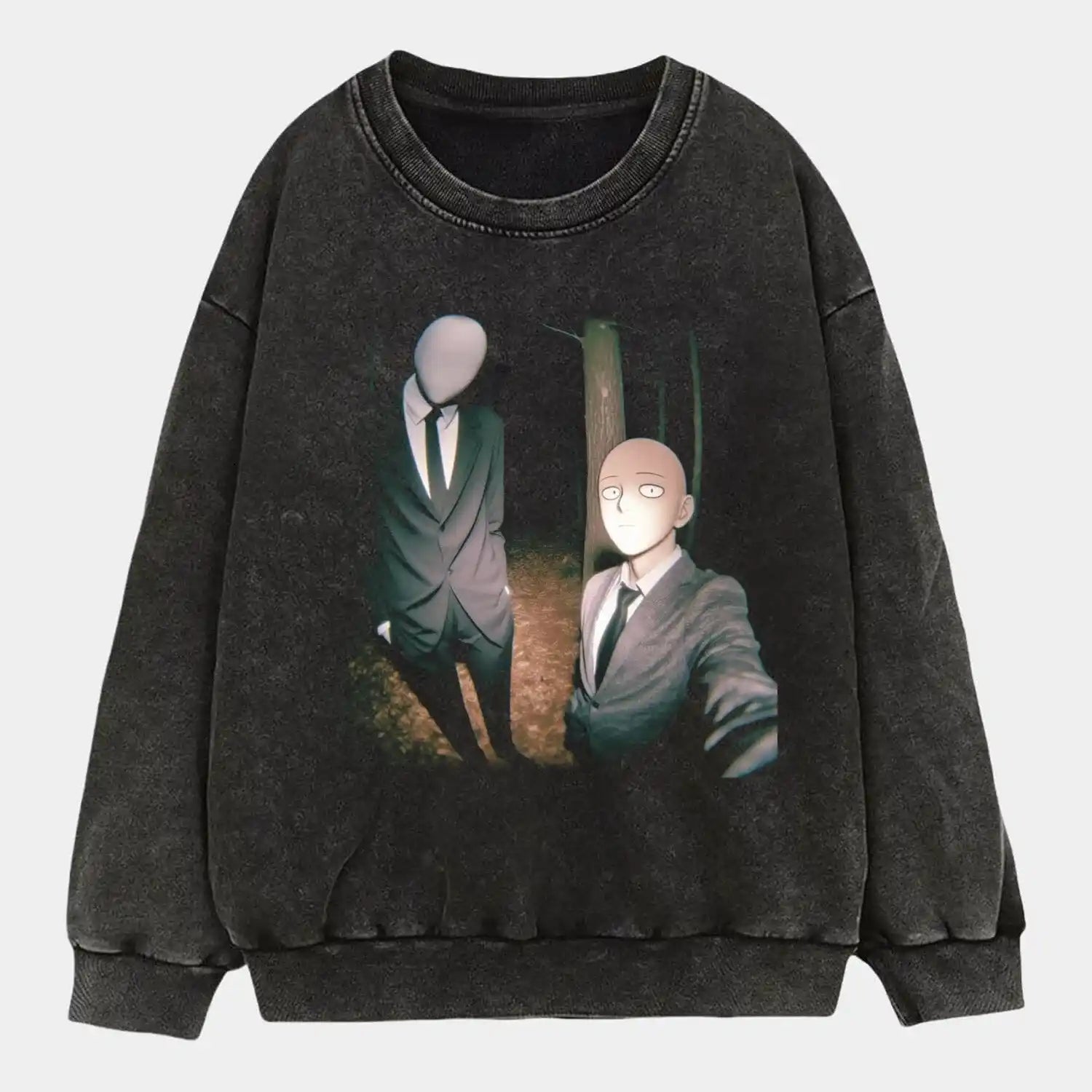 AQCHIC Slender Man & Saitama WEAR Unisex Graphic Heavyweight Cotton Shirt