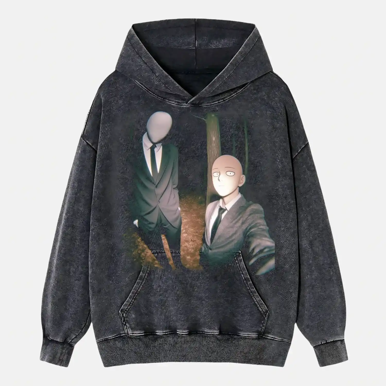 AQCHIC Slender Man & Saitama WEAR Unisex Graphic Heavyweight Cotton Shirt