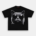 AQCHIC SUNGLASSES BRITISH SHORTHAIR Unisex Graphic Heavyweight Cotton Shirt