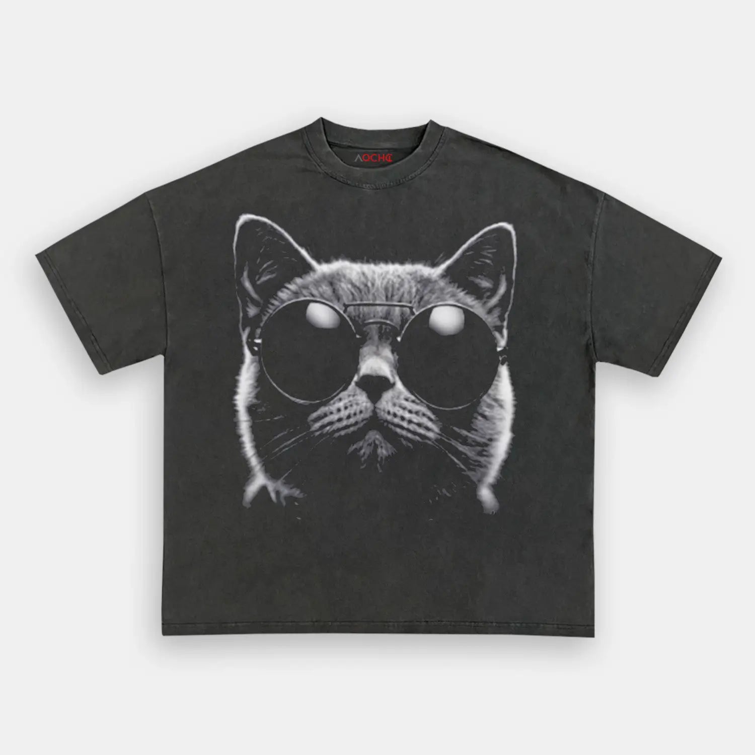 AQCHIC SUNGLASSES BRITISH SHORTHAIR Unisex Graphic Heavyweight Cotton Shirt