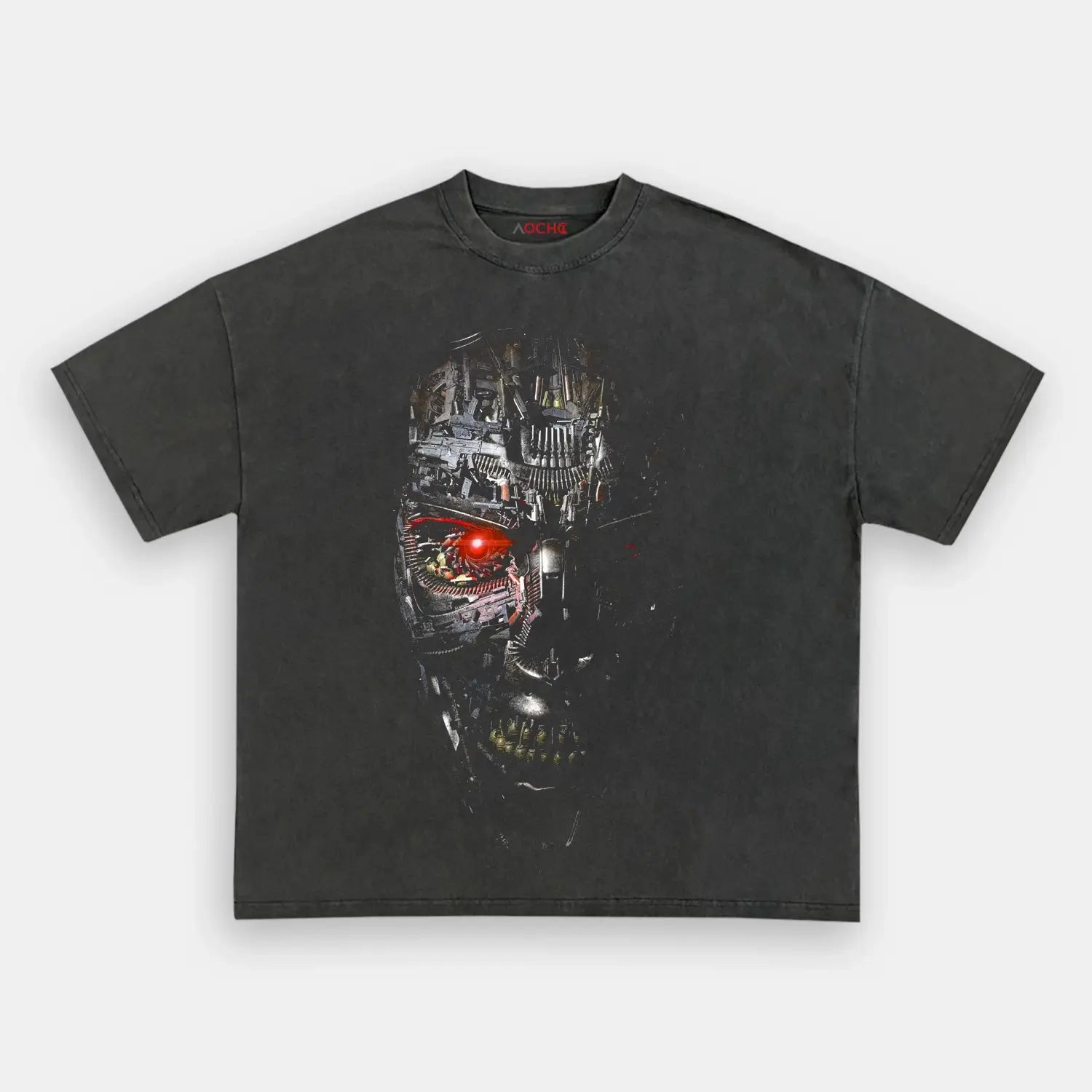AQCHIC Terminator Big Face Unisex Graphic Heavyweight Cotton Shirt