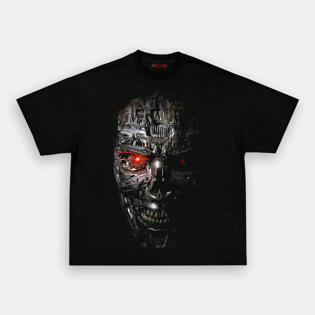 AQCHIC Terminator Big Face Unisex Graphic Heavyweight Cotton Shirt
