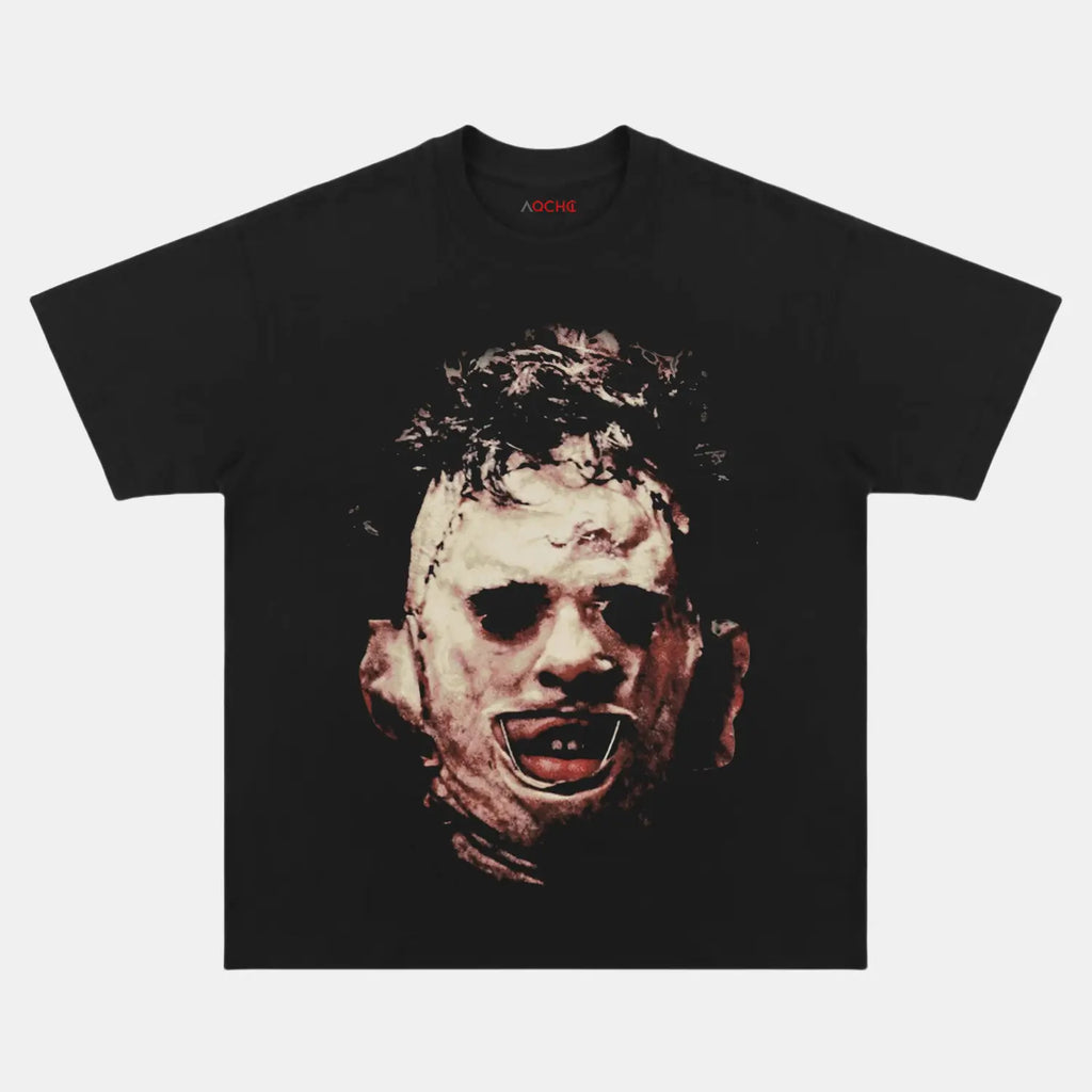 AQCHIC TEXAS CHAINSAW MASSACRE Unisex Graphic Heavyweight Cotton Shirt