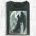 AQCHIC Fallen Angel Pact Unisex Graphic Heavyweight Cotton Shirt