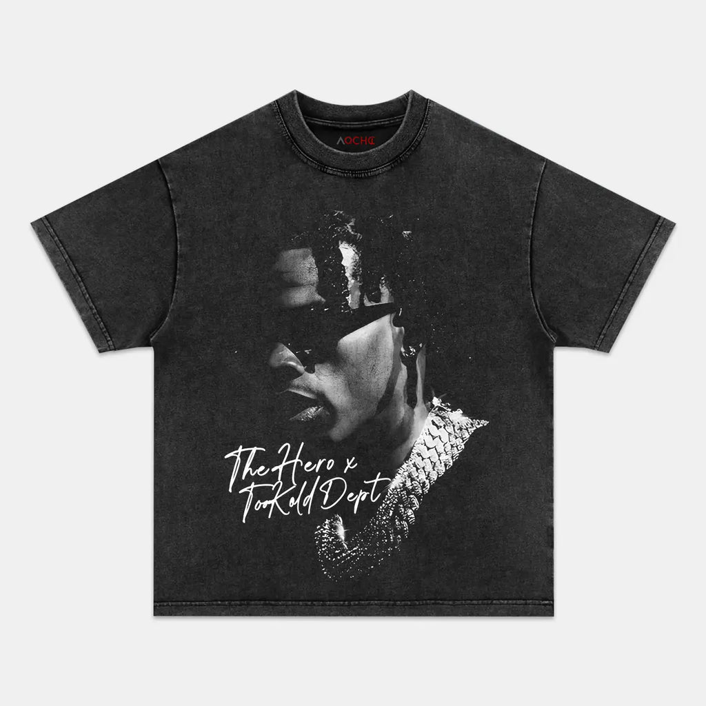 AQCHIC Lil Baby the Hero Unisex Graphic Heavyweight Cotton Shirt