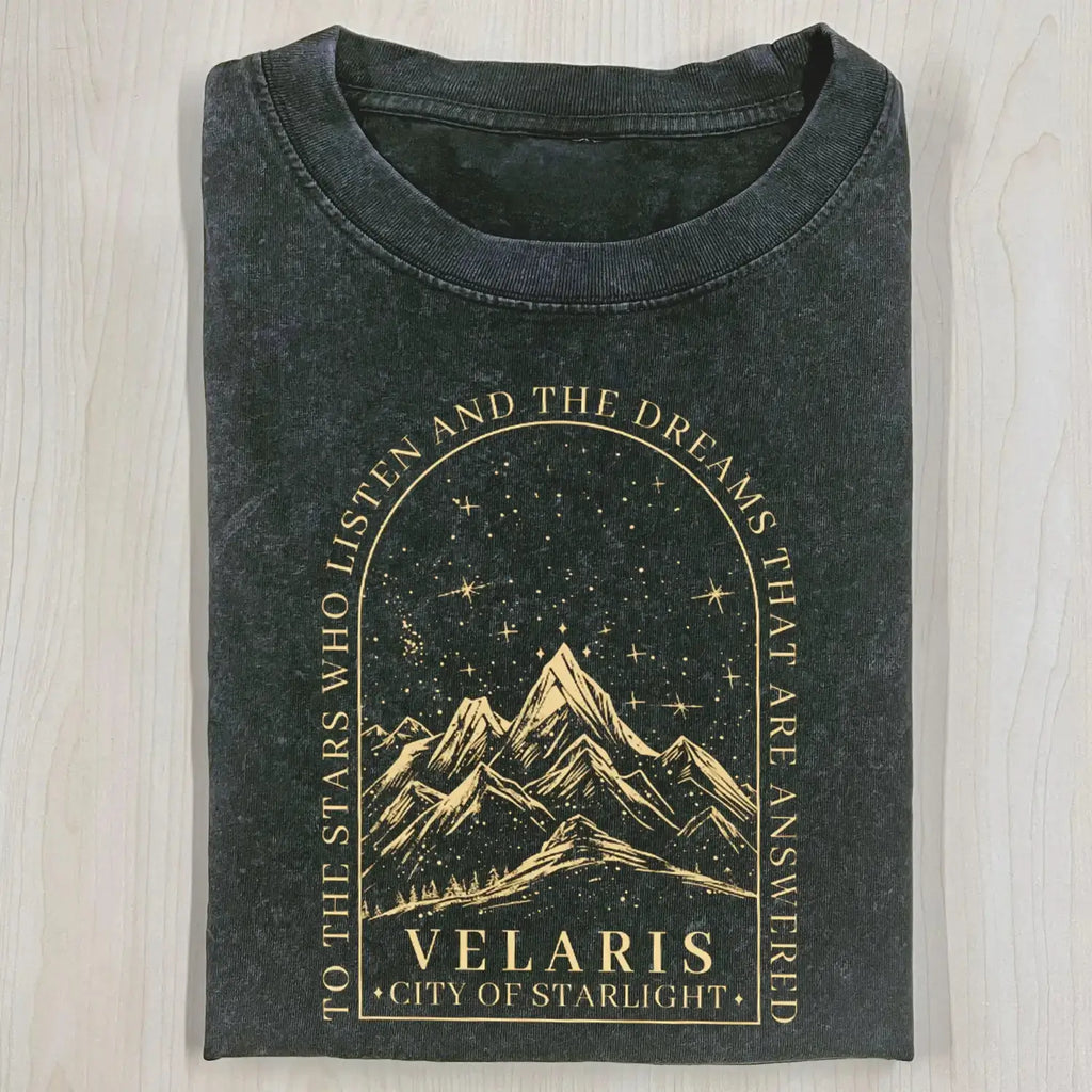 AQCHIC To the Stars Unisex Graphic Heavyweight Cotton Shirt