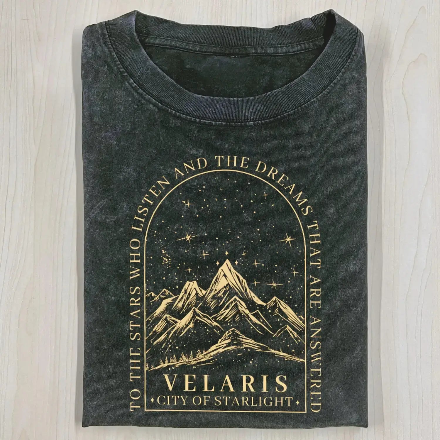 AQCHIC To the Stars Unisex Graphic Heavyweight Cotton Shirt