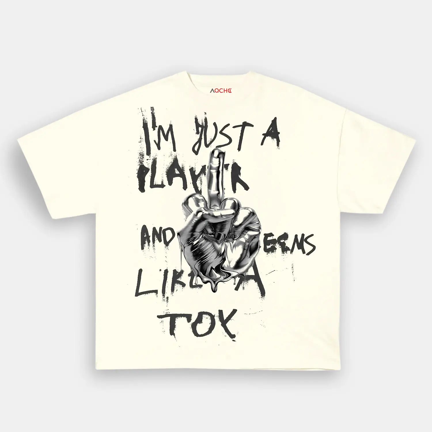AQCHIC Toy Finger Unisex Graphic Heavyweight Cotton Shirt