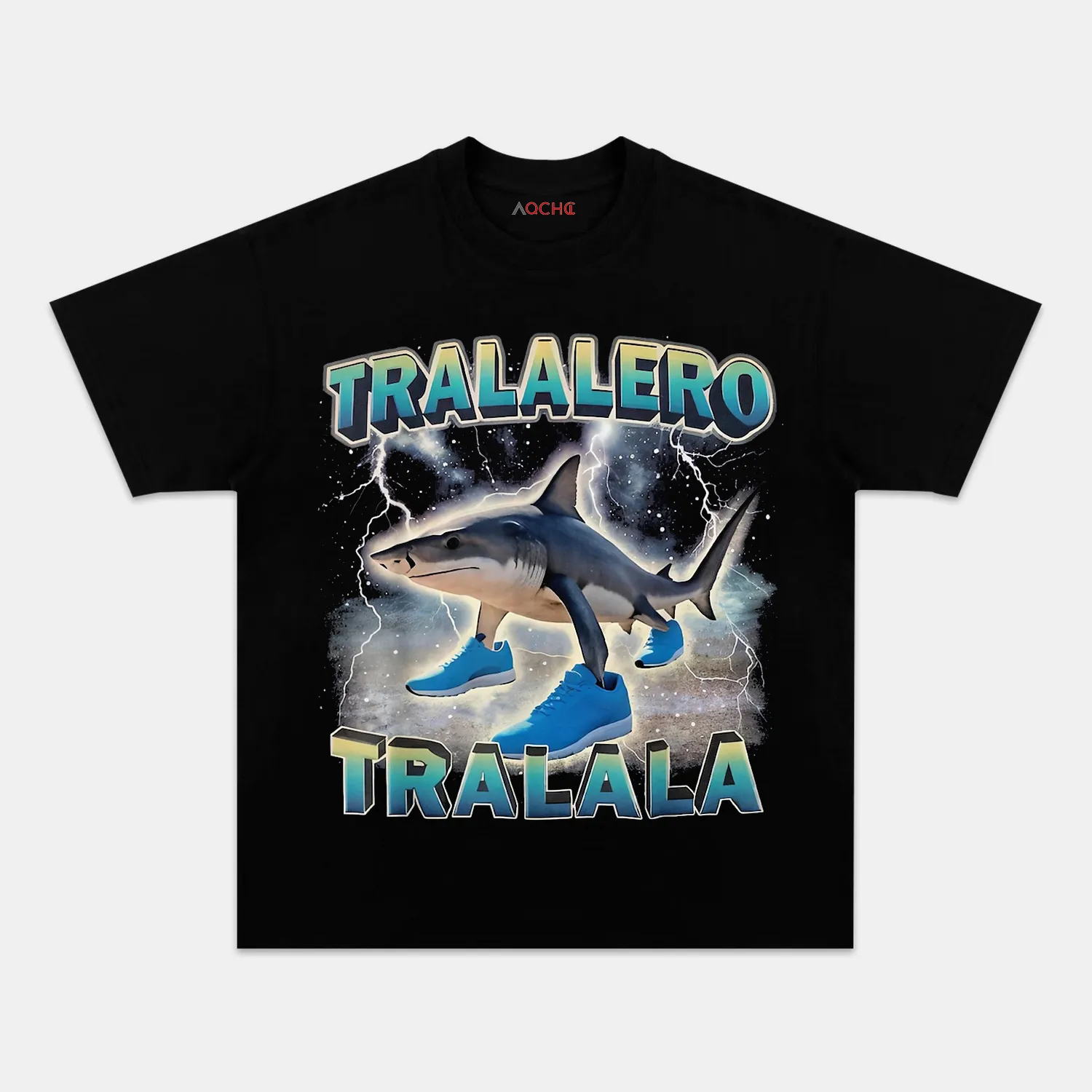 AQCHIC Tralalero Tralala Unisex Graphic Heavyweight Cotton Shirt
