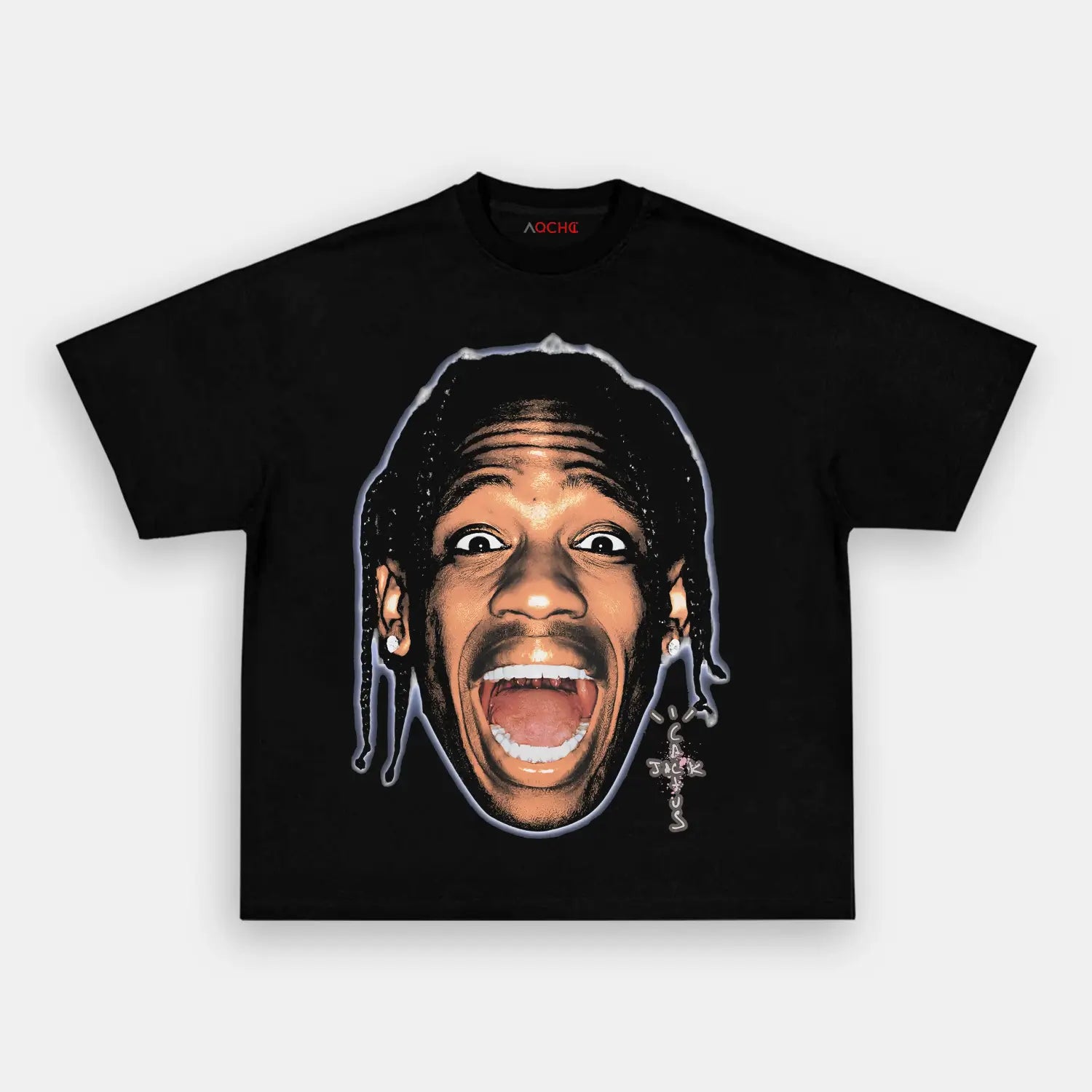 AQCHIC TRAVIS SCOTT BIG FACES V3 Unisex Graphic Heavyweight Cotton Shirt