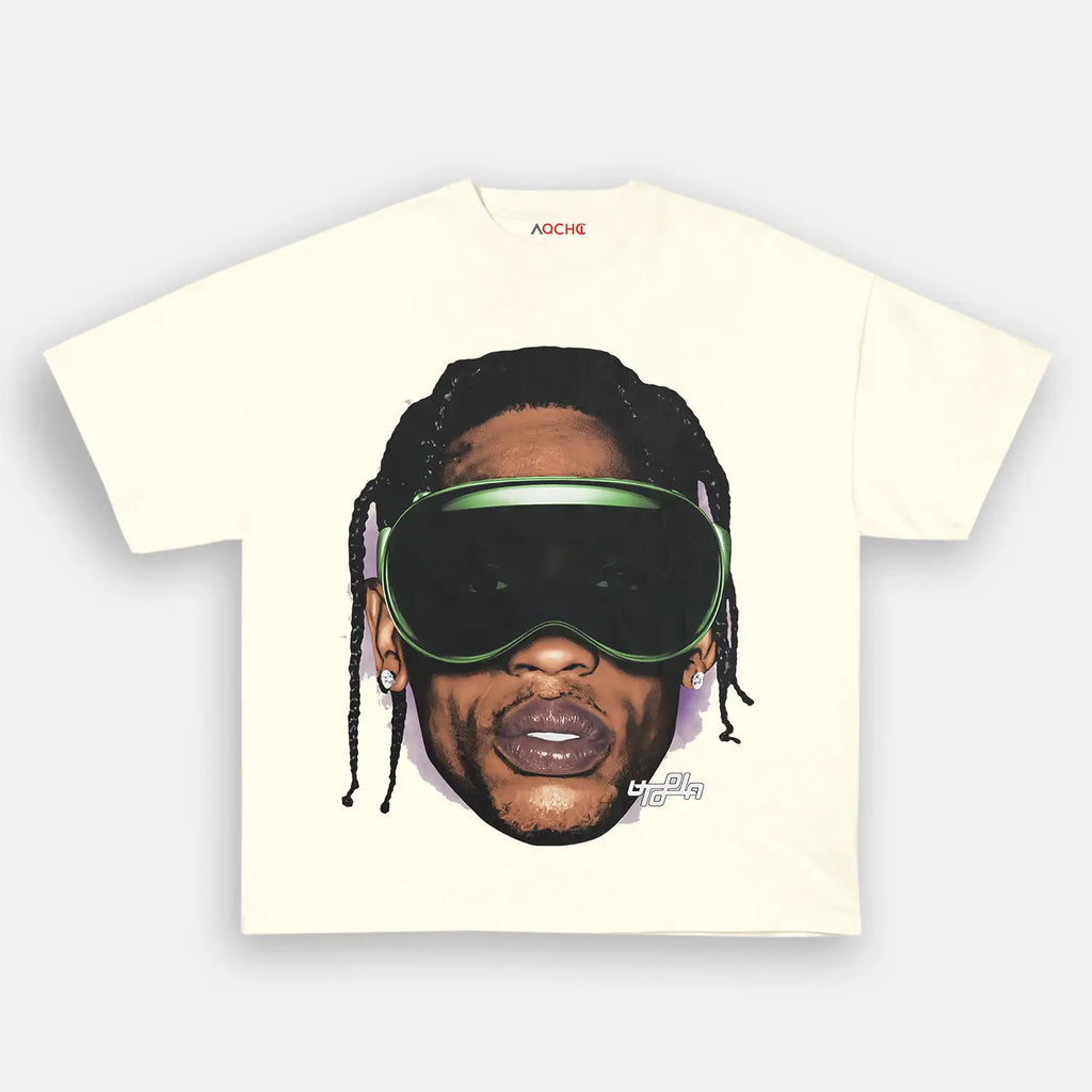 AQCHIC Travis Scott Big Faces V2 Unisex Graphic Heavyweight Cotton Shirt