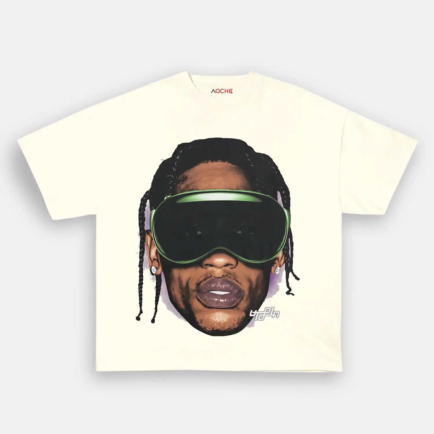 AQCHIC Travis Scott Big Faces V2 Unisex Graphic Heavyweight Cotton Shirt