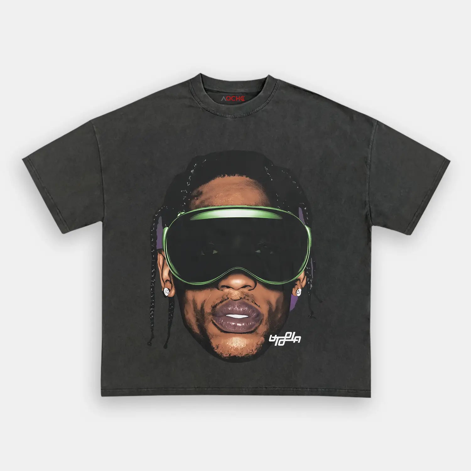 AQCHIC Travis Scott Big Faces V2 Unisex Graphic Heavyweight Cotton Shirt