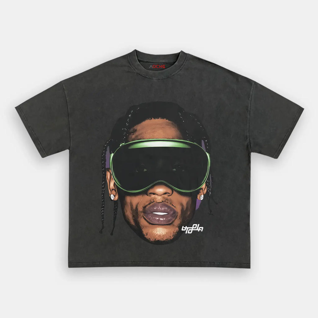 AQCHIC Travis Scott Big Faces V2 Unisex Graphic Heavyweight Cotton Shirt