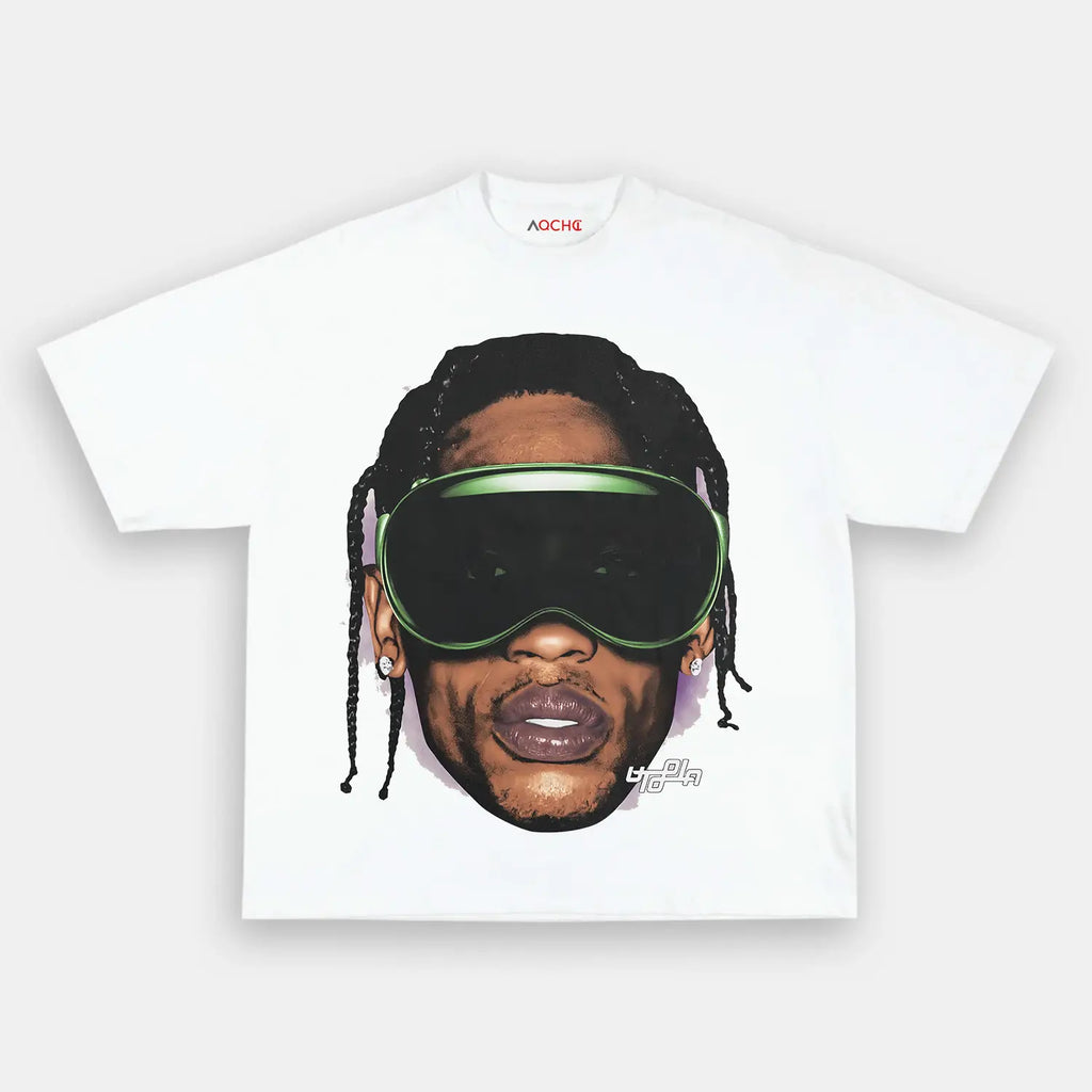 AQCHIC Travis Scott Big Faces V2 Unisex Graphic Heavyweight Cotton Shirt