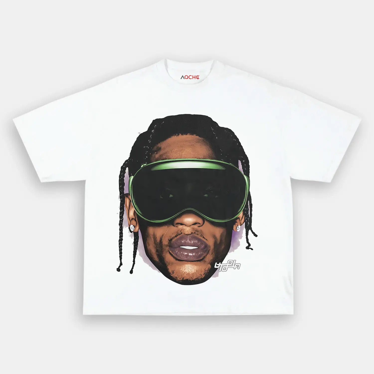 AQCHIC Travis Scott Big Faces V2 Unisex Graphic Heavyweight Cotton Shirt