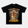 AQCHIC Tung Tung Sahur Unisex Graphic Heavyweight Cotton Shirt