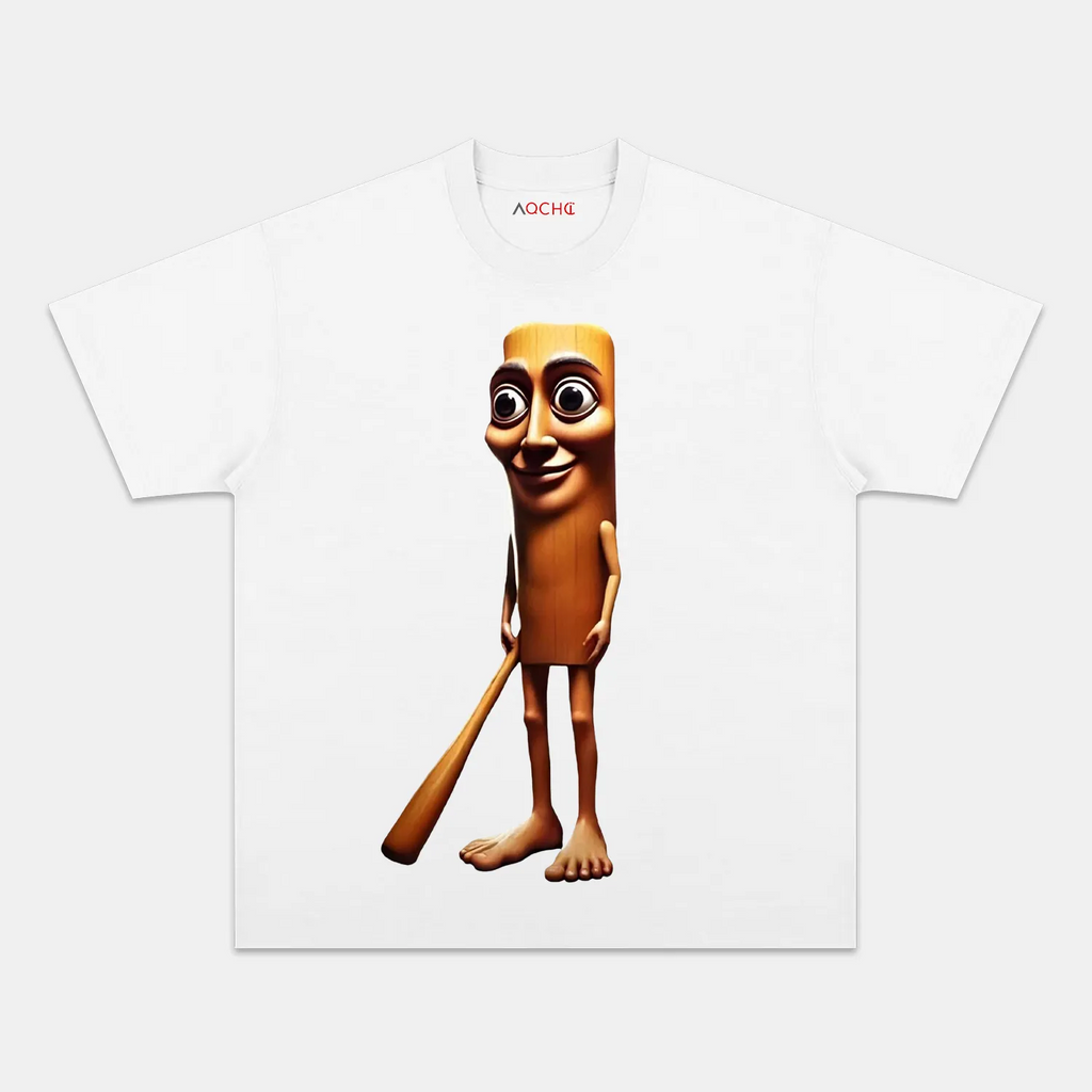 AQCHIC TUNG TUNG SAHUR V2 Unisex Graphic Heavyweight Cotton Shirt